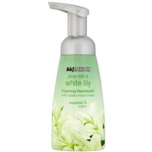 Sapun lichid spuma A&J London Olive Milk & White Lily 275 ml