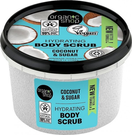 Scrub pentru corp Organic Shop Hydrating Body Scrub Coconut & Sugar 250 ml