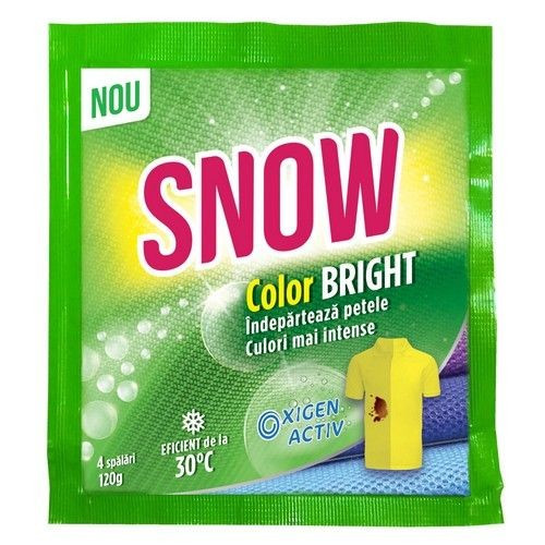 Snow Oxy Color Bright pudra pentru indepartarea petelor si protejarea culorilor 120g