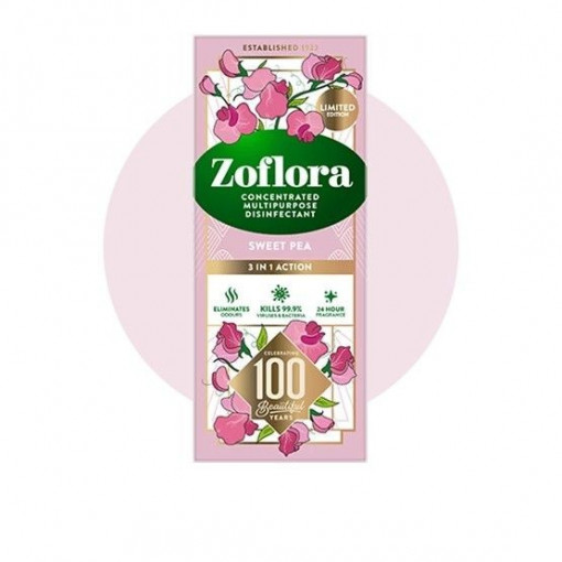Solutie multi-suprafete Zoflora Sweet Pea 3in1 Action concentrat 500 ml