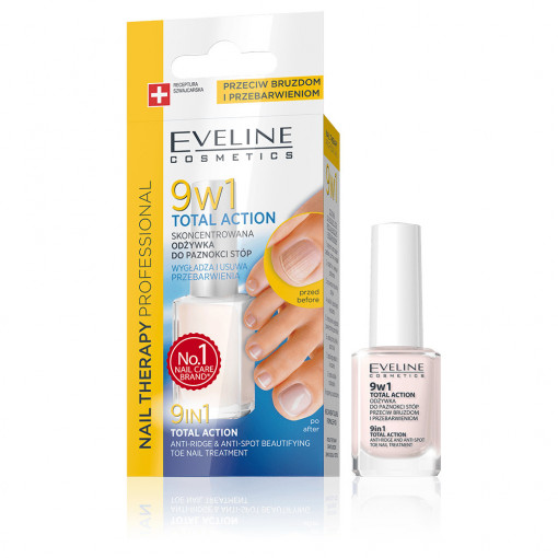 Tratament profesional pentru unghiile picioarelor Total Action 9 in 1 Eveline Cosmetics