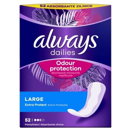 Absorbante zilnice Always Dailies Odour Protection Large 52 buc