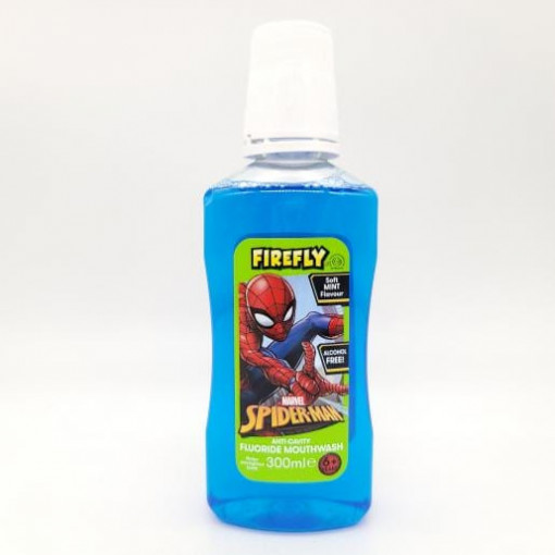 Apa de gura fara alcool pentru copii Firefly Marvel Spiderman Soft Mint 300 ml