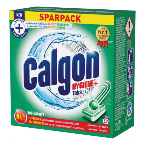 Achat Calgon Hygiene + Tabs · Tablette anticalcaire · 57 Tabs • Migros