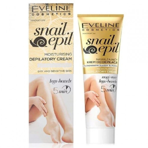 Crema depilatoare cu extract de melc Snail Epil, 125 ml, Eveline Cosmetics