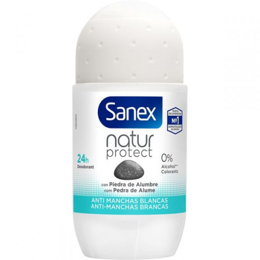 Deodorant antiperspirant roll-on Sanex Natur Protect cu piatra de alaun 50 ml