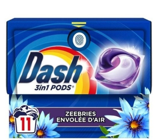 Detergent capsule Dash 3 in1 Pods Zeebries Envolee d' Air Sea Breeze 11 buc 221 g