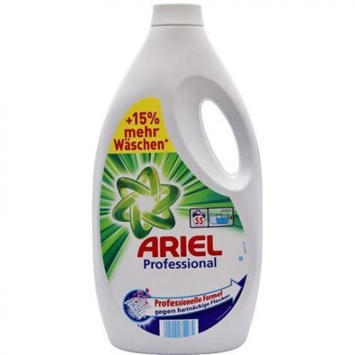 Detergent lichid gel, Ariel Professionelle Formel, 55 spalari, 3.025l