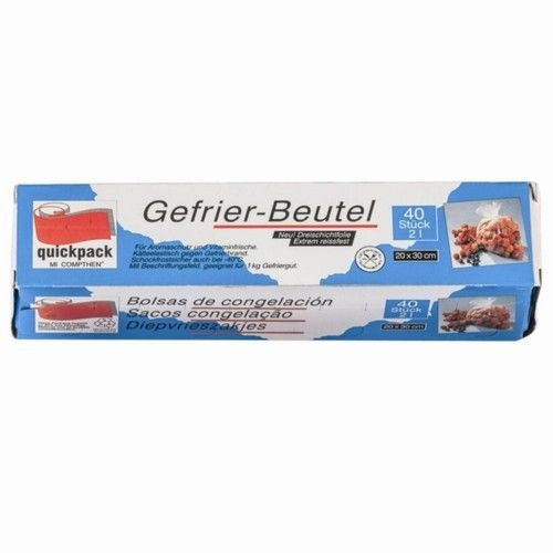 Pungi congelator 1L, Quickpack, 40buc 18 x 25 cm
