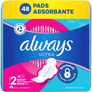 Absorbante externe cu aripioare Always Ultra nr. 2 Super 48 buc