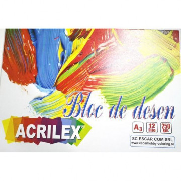 Bloc desen Acrilex A3 12 file 250g - Img 2