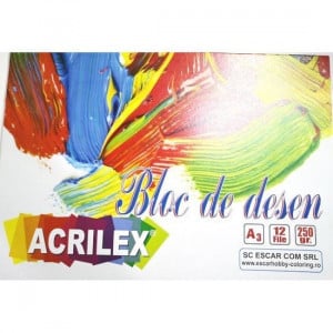 Bloc desen Acrilex A3 12 file 250g - Img 1