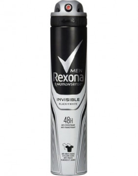 Deodorant antiperspirant spray Rexona Men Invisible Black & White, 200 ml