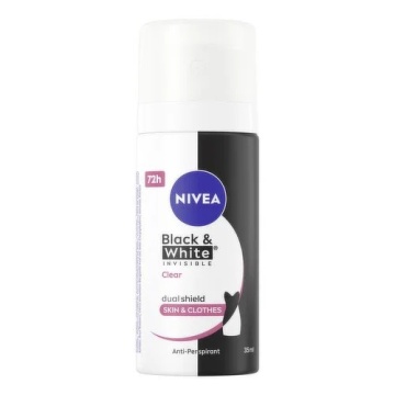 Deodorant antiperspirant travel spray Nivea Black & White Invisible Clear, 35 ml