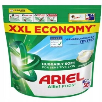 Detergent capsule Ariel All in 1 Pods Sensitive Skin 50 capsule 1030g