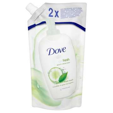 Dove Fresh Touch castraveti & ceai verde rezerva sapun crema lichid 500ml - Img 2