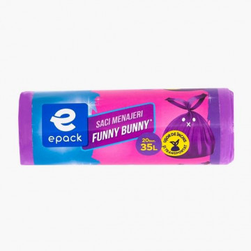 Epack Saci de menaj "FUNNY BUNNY", mov, 35l