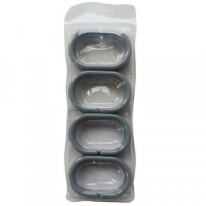 Inele plastic perdea dus gri, 12 buc pachet