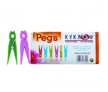 Pegs Carlige plastic rufe 24buc/pachet