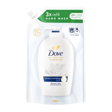 Rezervă săpun-cremă lichid Dove Deeply Nourishing, 750 ml (3 umpleri)