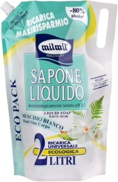 Rezerva sapun lichid maini, fata si corp Mil Mil Muschio Bianco 2 L