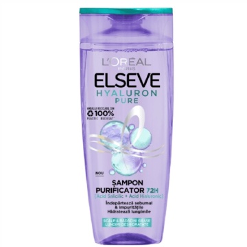 Sampon purificator pentru par gras L'Oreal Elseve Hyaluron Pure 250 ml