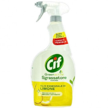 Solutie spray degresanta pentru bucatarie Cif Green Active Sgrassatore Limone 650 ml