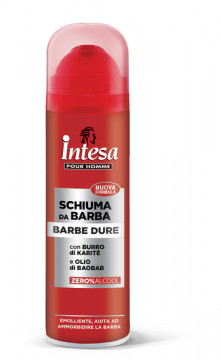 Spuma de ras fara alcool Intesa Barbe Dure Burro di Karite e Olio di Baobab 300 ml