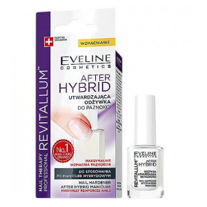 Tratament pentru intarirea unghiilor dupa manichiura hybrida Nail Therapy Revitalium, 12 ml, Eveline Cosmetics