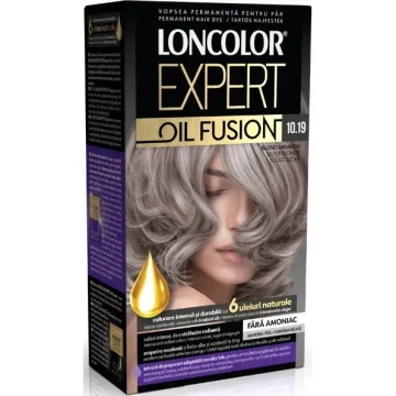 Vopsea de par permanenta fara amoniac 10.19 Blond argintiu Loncolor Expert Oil Fusion