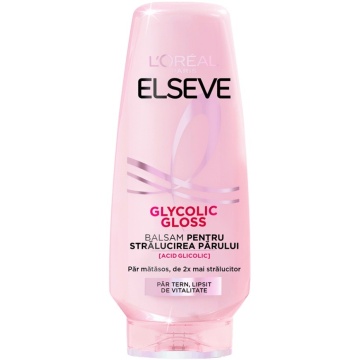 Balsam de păr L'Oréal Elseve Glycolic Gloss 200 ml, pentru strălucirea părului tern, cu acid glicolic