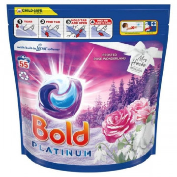 Detergent de rufe pods Bold Platinum Frosted Rose Wonderland 55 buc 1248.5 g