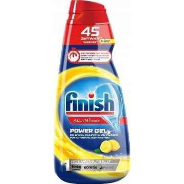 Detergent gel pentru masina de spalat vase Finish Power Gel Lemon 45 spalari 900 ml