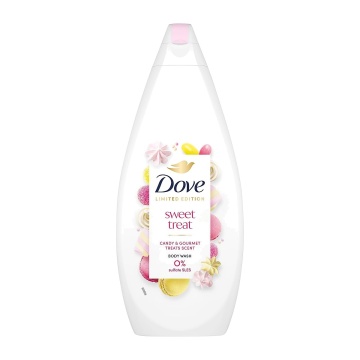 Gel de duș Dove Sweet Treat 720 ml, ediție limitată, cu parfum de bomboane și deserturi