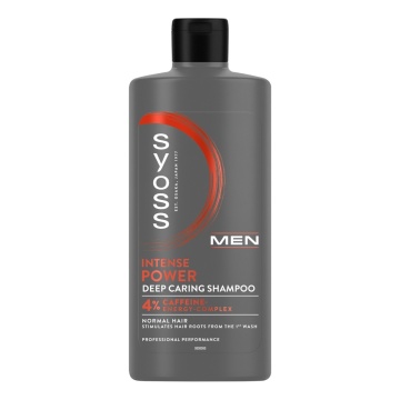 Șampon pentru bărbați Syoss Men Intense Power cu 4% cafeină, păr normal, 440 ml
