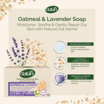 Sapun solid natural Dalan Oatmeal & Lavander Moisture