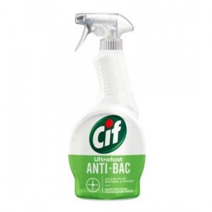 Solutie universala antibacteriana, Cif Multipurpose Antibacterial Ultrafast pulverizator 450 ml - Img 1