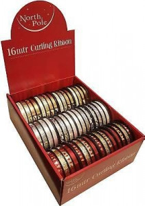 XMAS Curling Ribbon accessory ribon pachete cadou asortat 4 culori 4m - Img 1