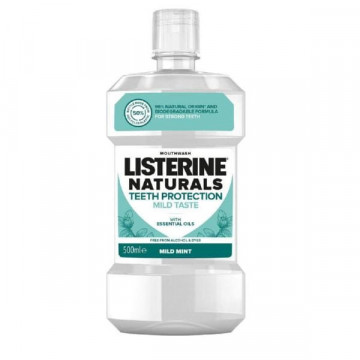 Apa de gura fara alcool Listerine Naturals Teeth Protection Mild Mint 500 ml