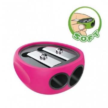 Ascutitoare plastic dubla Keyroad Rubber, grip moale