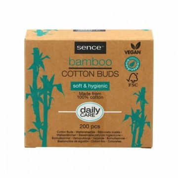 Betisoare urechi Sence Bamboo Cotton Buds Soft & Hygienic 200 buc