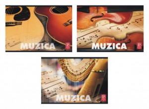 Caiet de muzica 24 file 17x24cm 80g/mp 1buc - Img 1