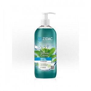 Crema de dus cu pompa Zidac Mint & Tea Tree 500 ml