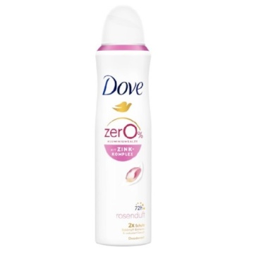 Deodorant spray Dove 0% Aluminium salze Zink-Komplex Roseduft 150 ml