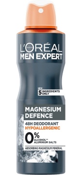Deodorant spray L'Oreal Men Expert Magnesium Defence Hypoallergenic 250 ml