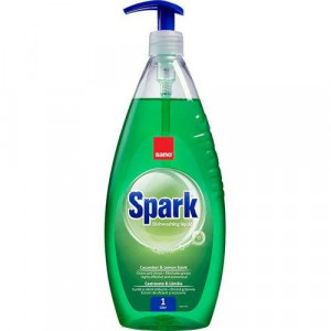 Detergent lichid pentru vase spalare manuala Sano Spark castravete & lamaie, 1l