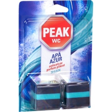 Odorizant bazin wc, anticalcar, Peak Wc Apa Azur, Marin, 2 x 50 g