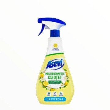 Soluție multisuprafețe Asevi Fresh Lemon cu oțet și lămâie 750ml