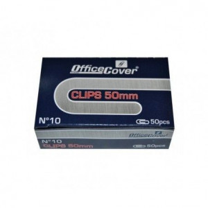 Agrafe metalice pentru documente 50 mm 100/set, Office Cover, argintii