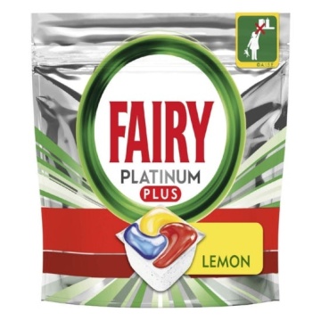 Detergent capsule pentru masina de spalat vase Fairy Platinum Plus All in One Lemon 53 buc 822g